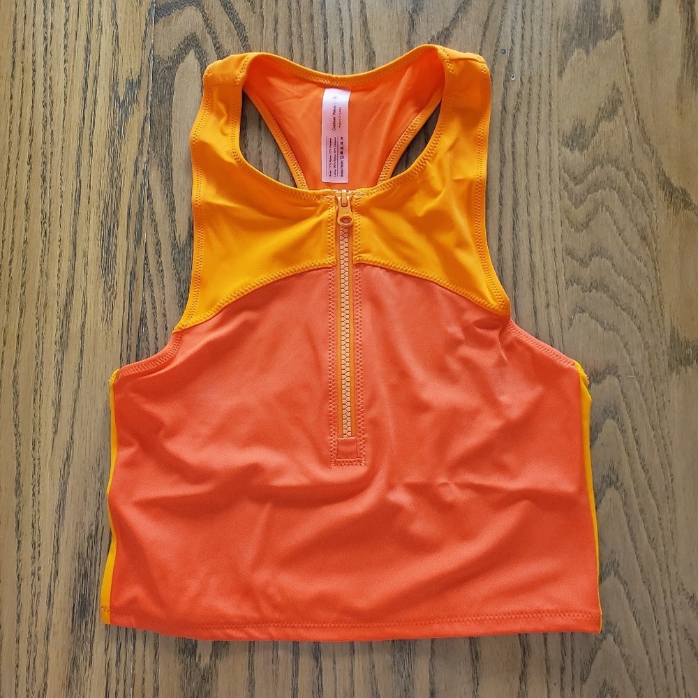 NWT. Outdoor Voices Splash Zip Tankini